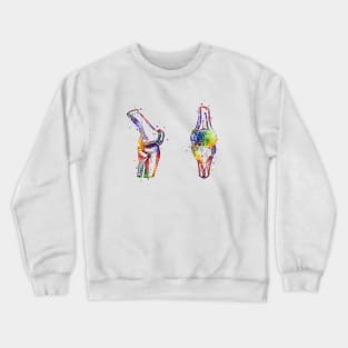 Knee Joint Anatomy Watercolor Painting Crewneck Sweatshirt